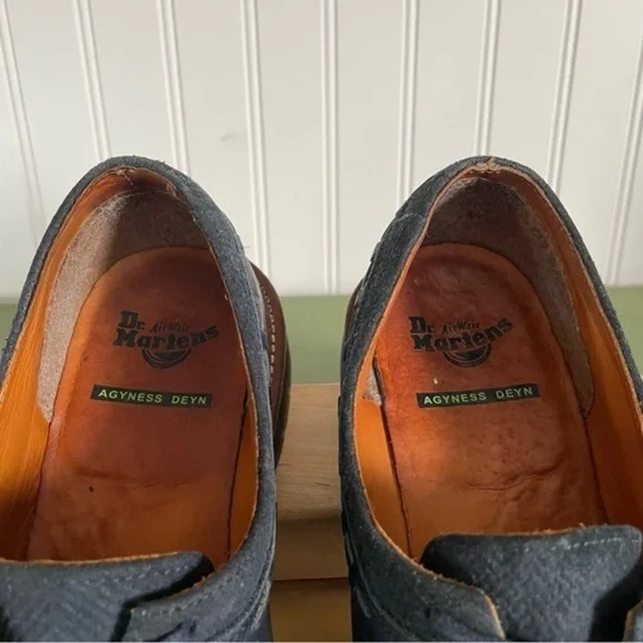 Dr. Martens x Agyness Deyn AGGY BLUCHER in Navy Leather - Picture 6 of 13